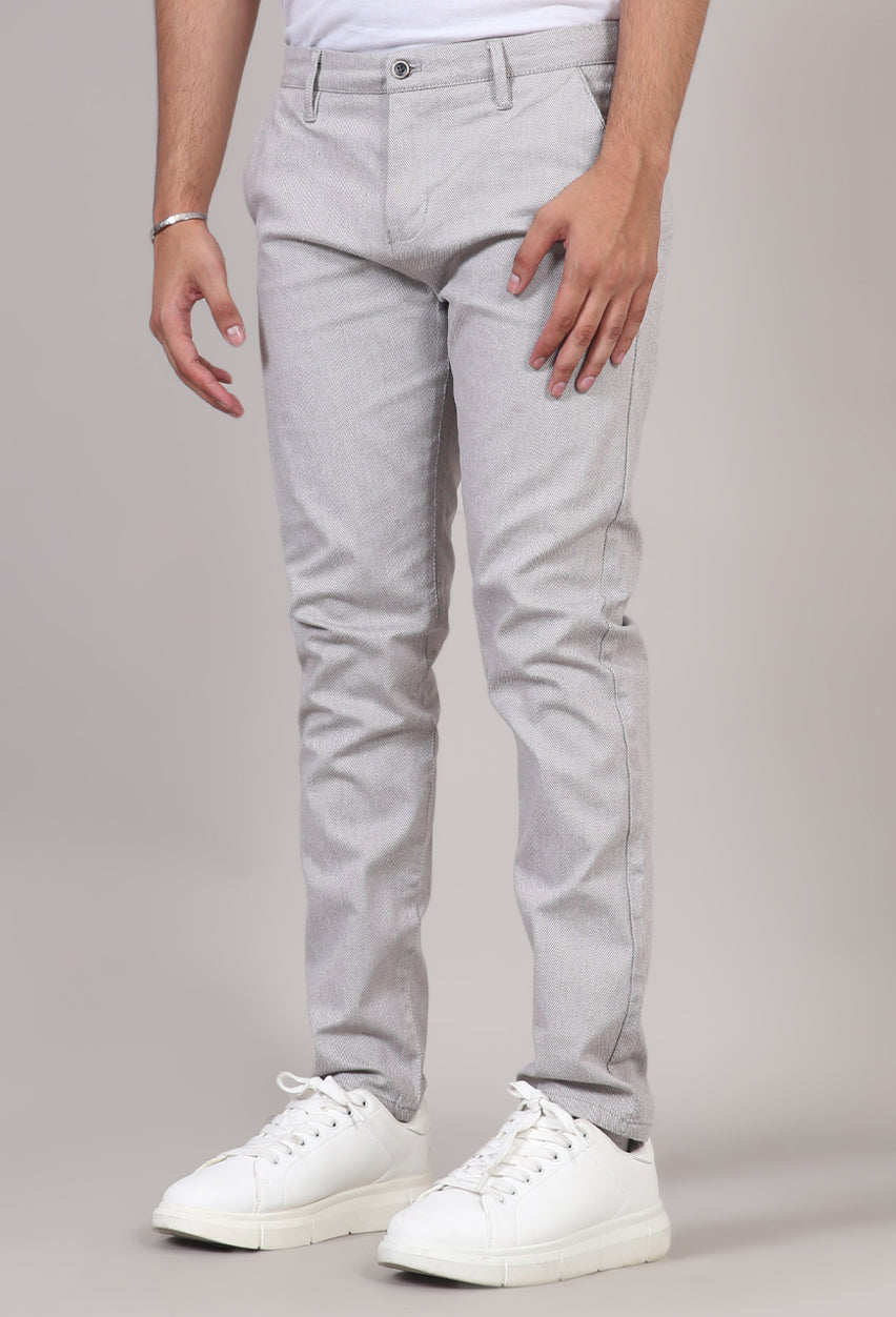 Self Textured Cotton Chinos