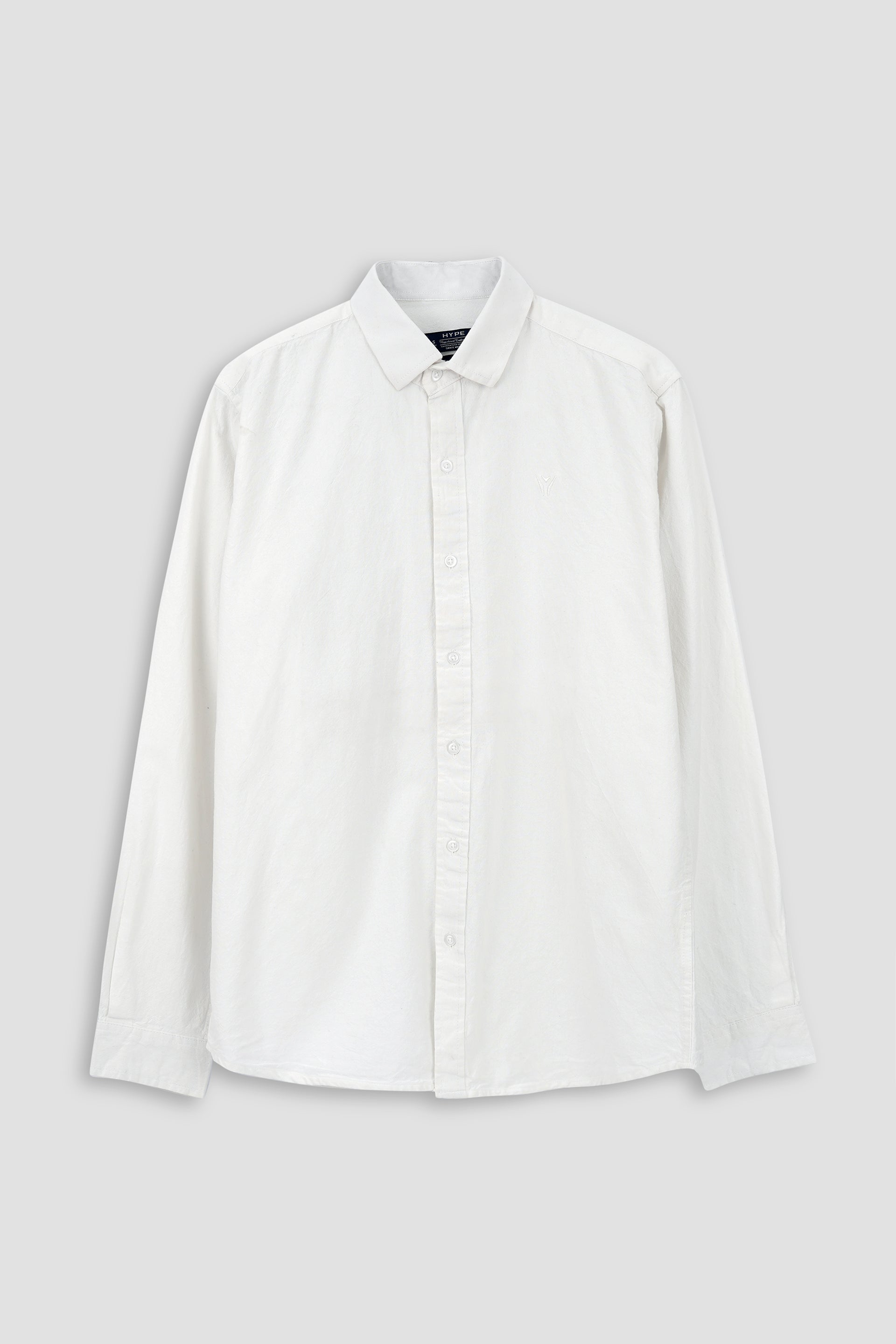 White Soft Cotton Embroidered Casual Shirt 002363