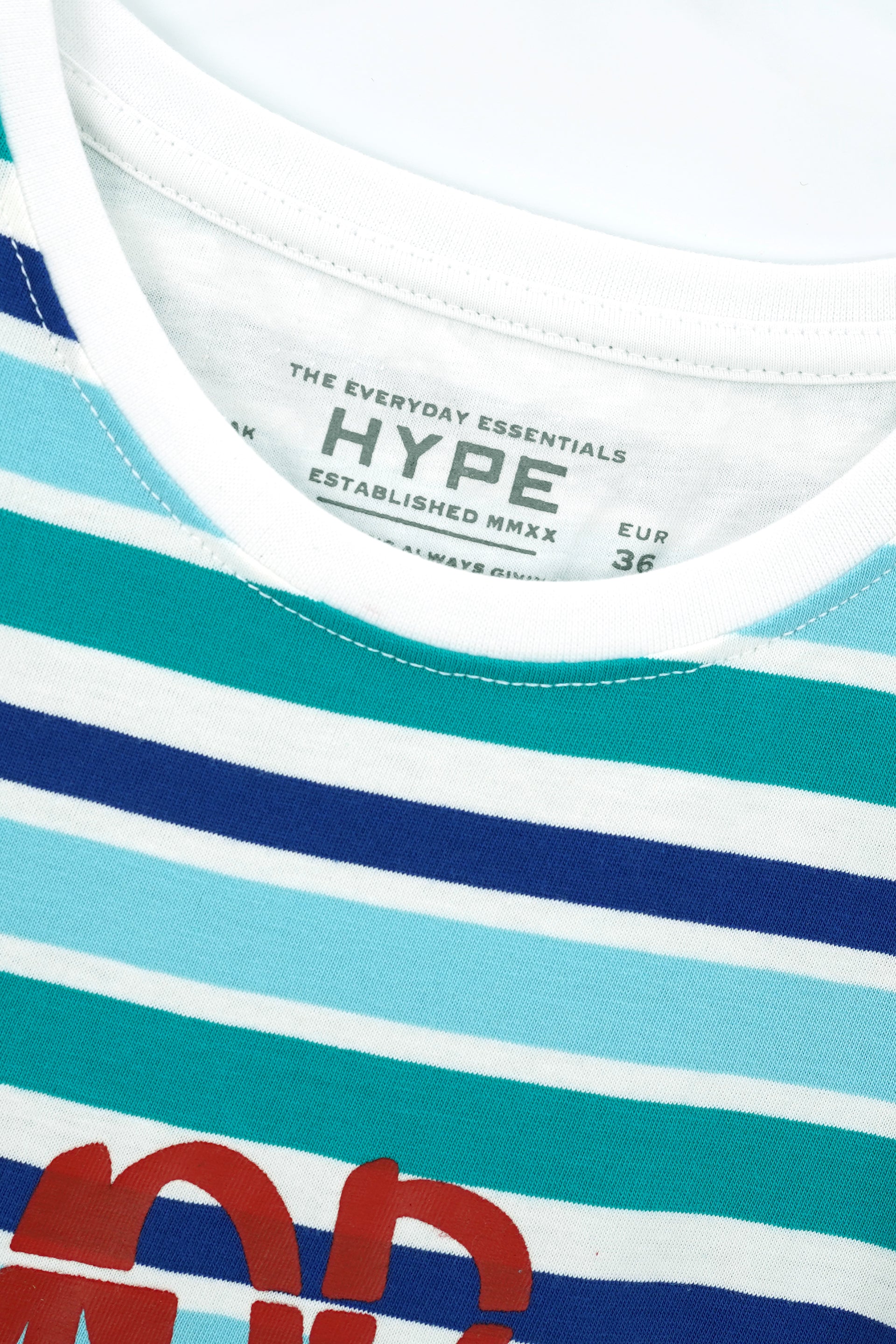 Soft Cotton Graphic Stripes T-Shirt 002416