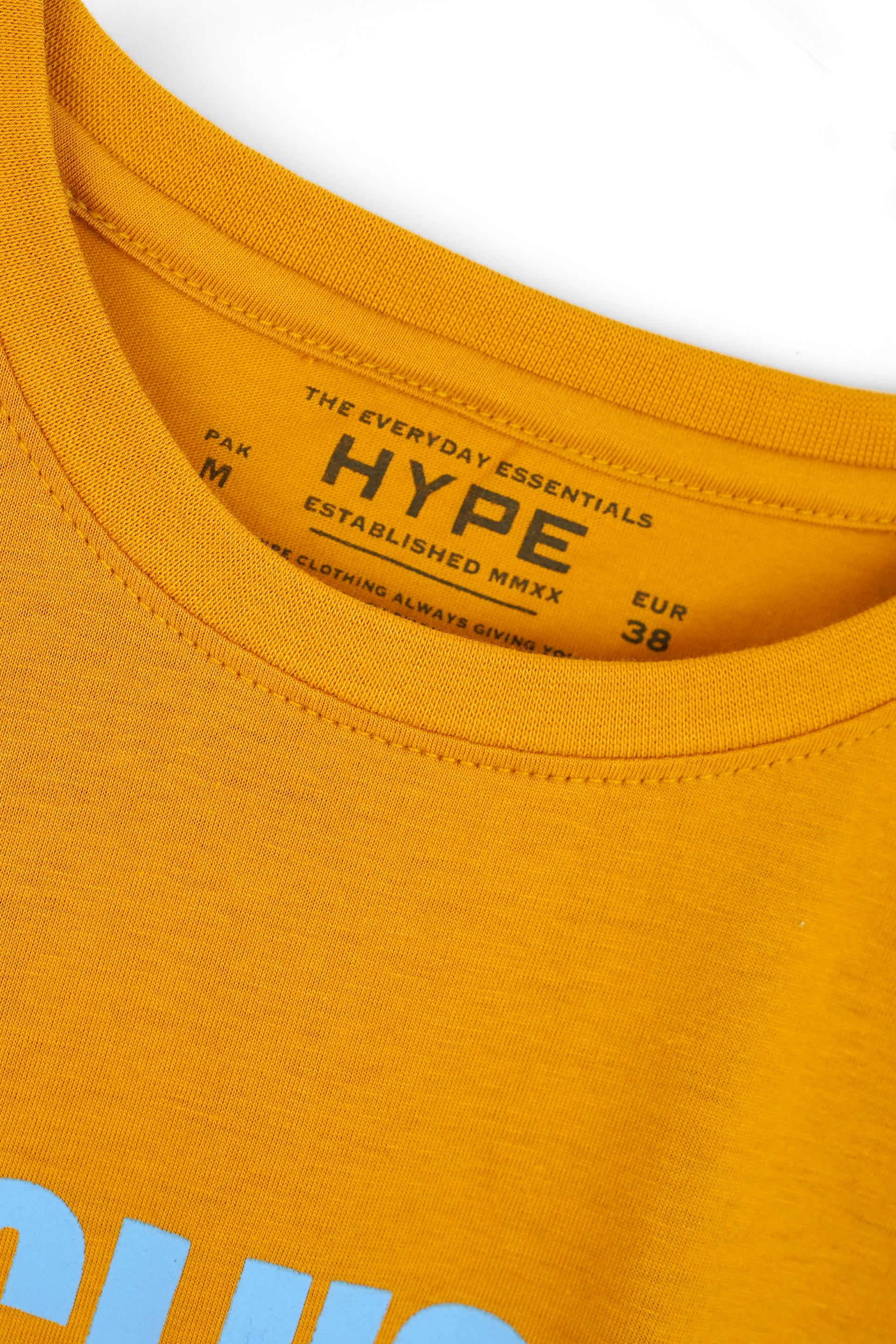 Mustard Soft Cotton Printed T-Shirt 002387