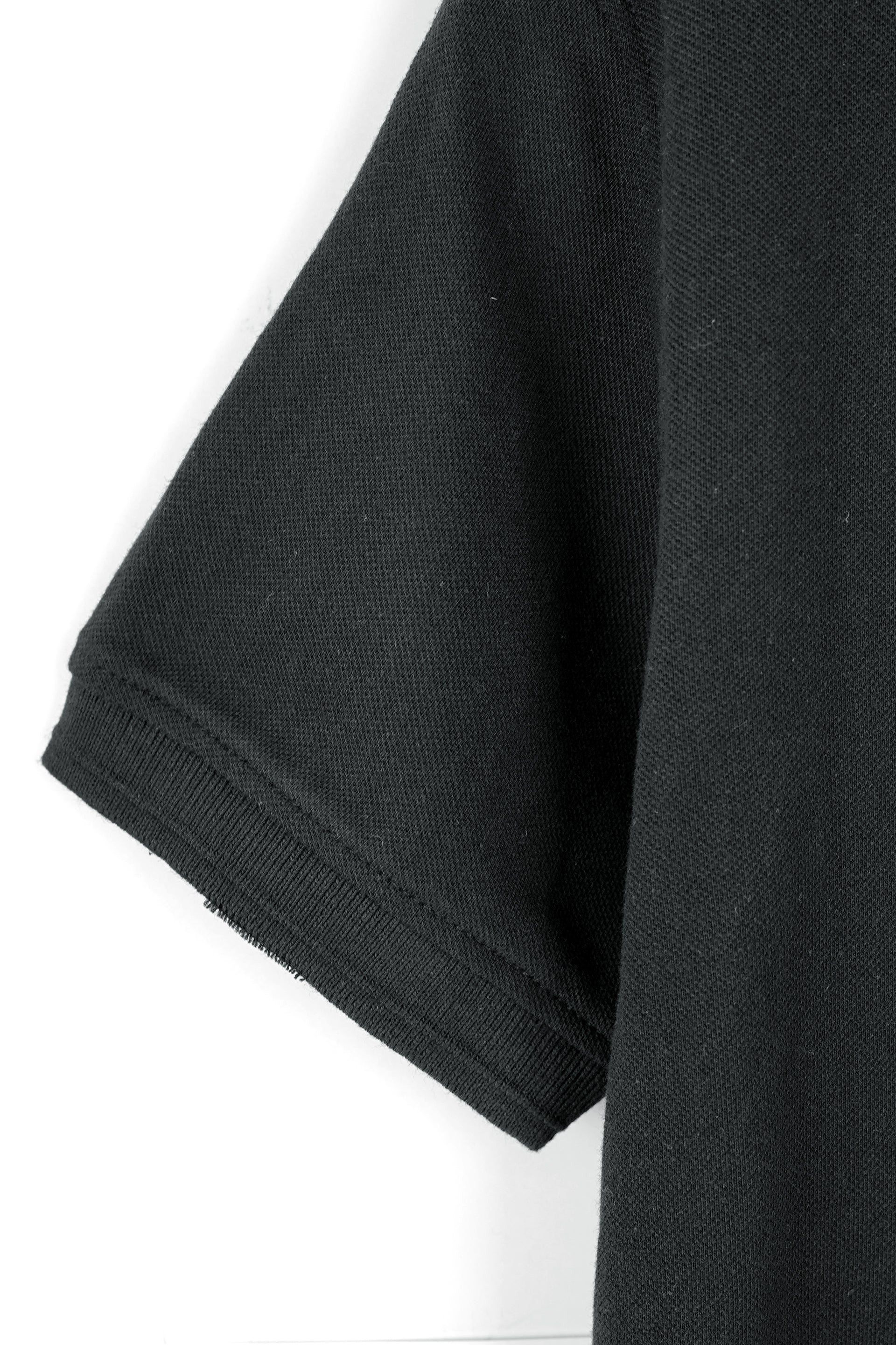 Black Pinted Pique Polo Shirt 002133