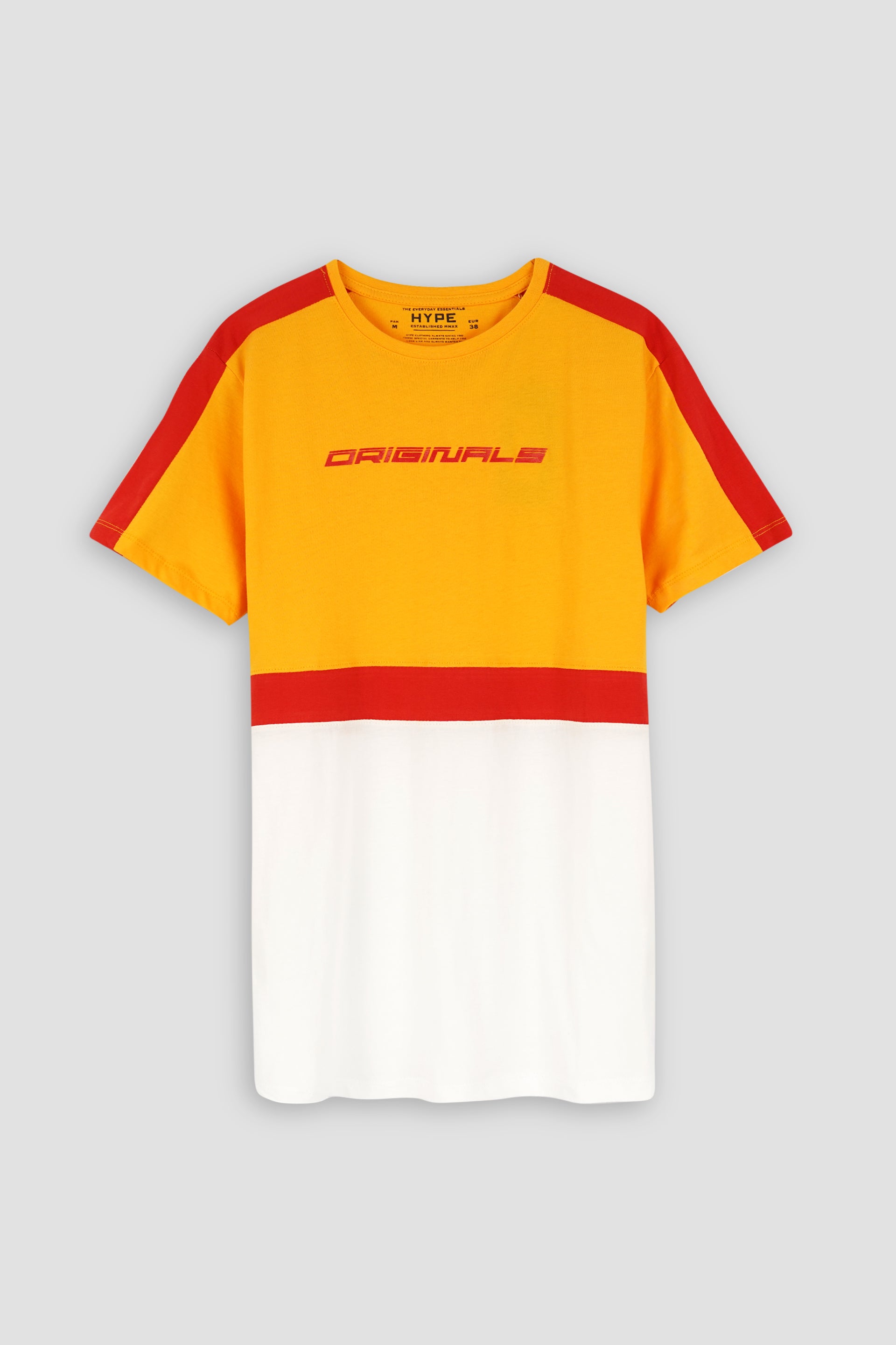 Shoulder Panel Soft Cotton T-Shirt 002136