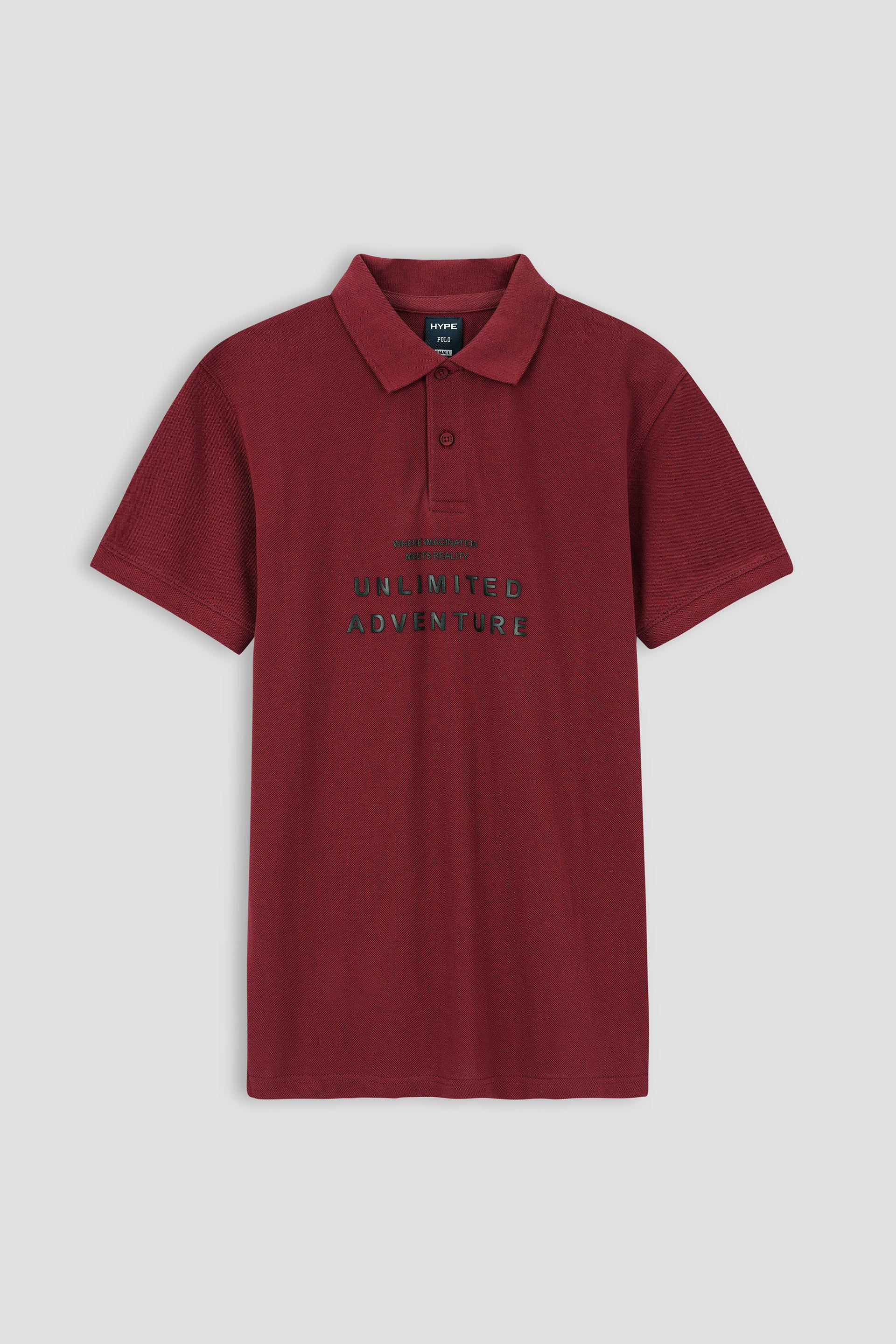 High Density Printed Maroon Pique Polo Shirt 002418