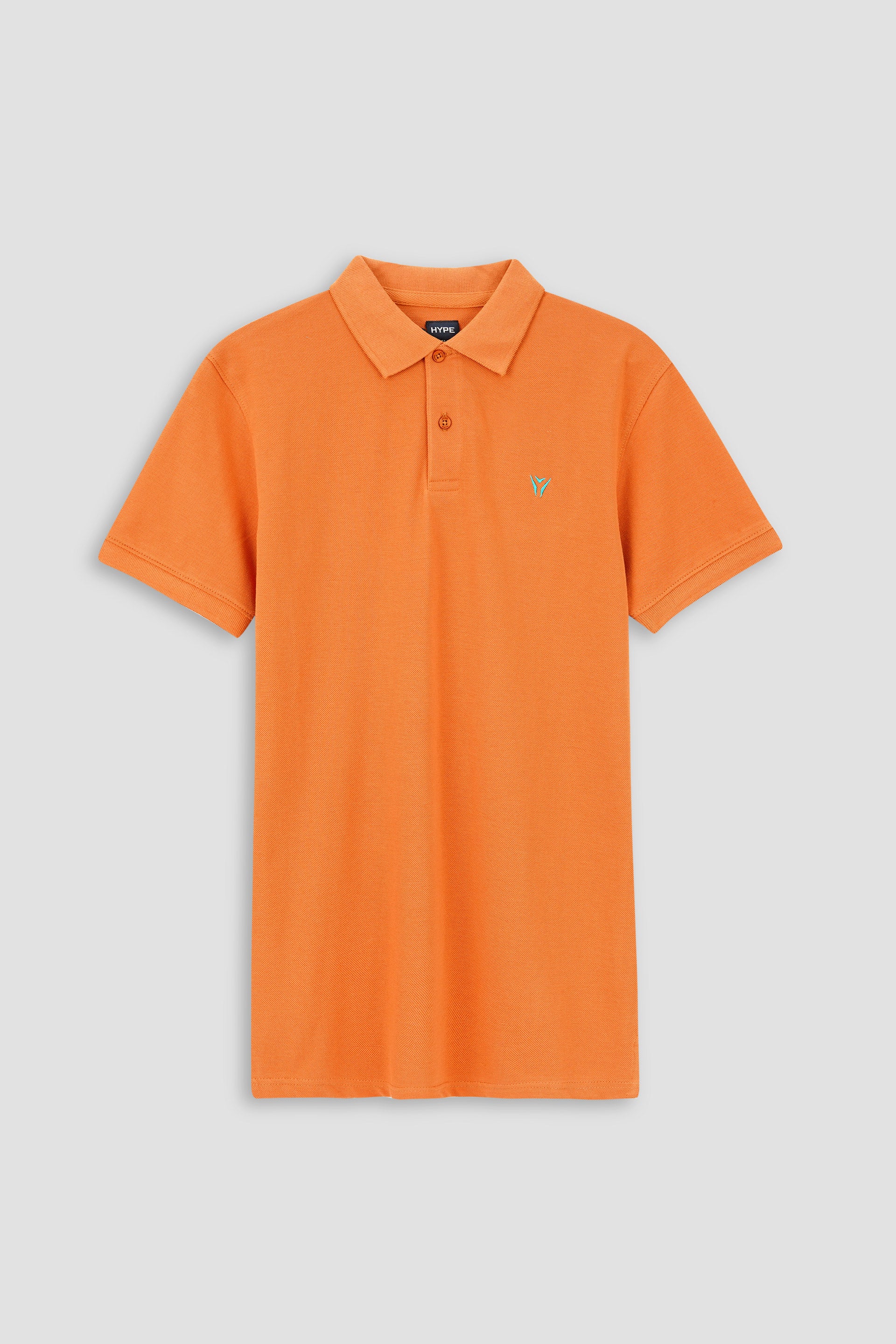 Embroidered Orange Pique Polo Shirt 002417