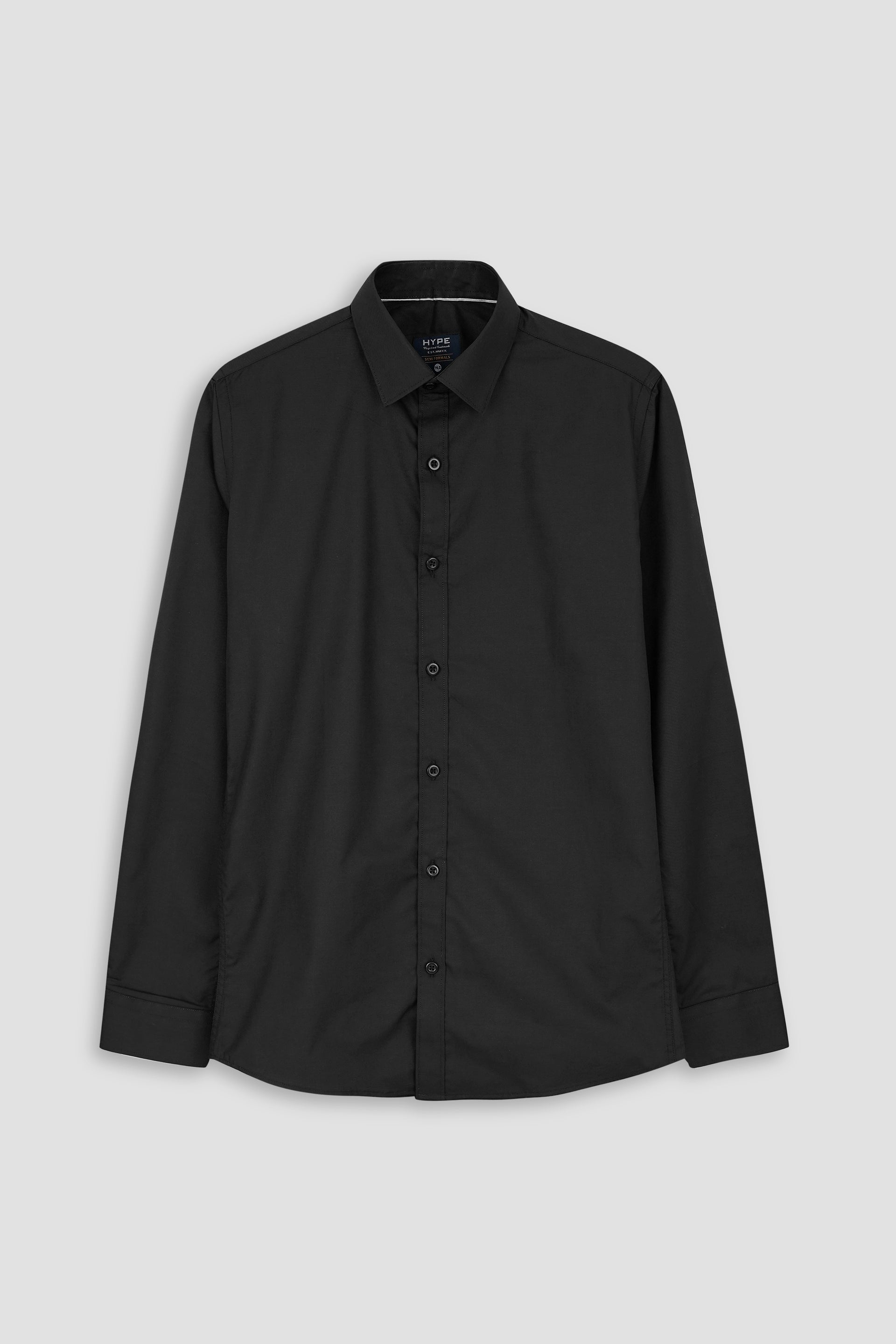 Men Soft Cotton Black Casual Shirt 002510