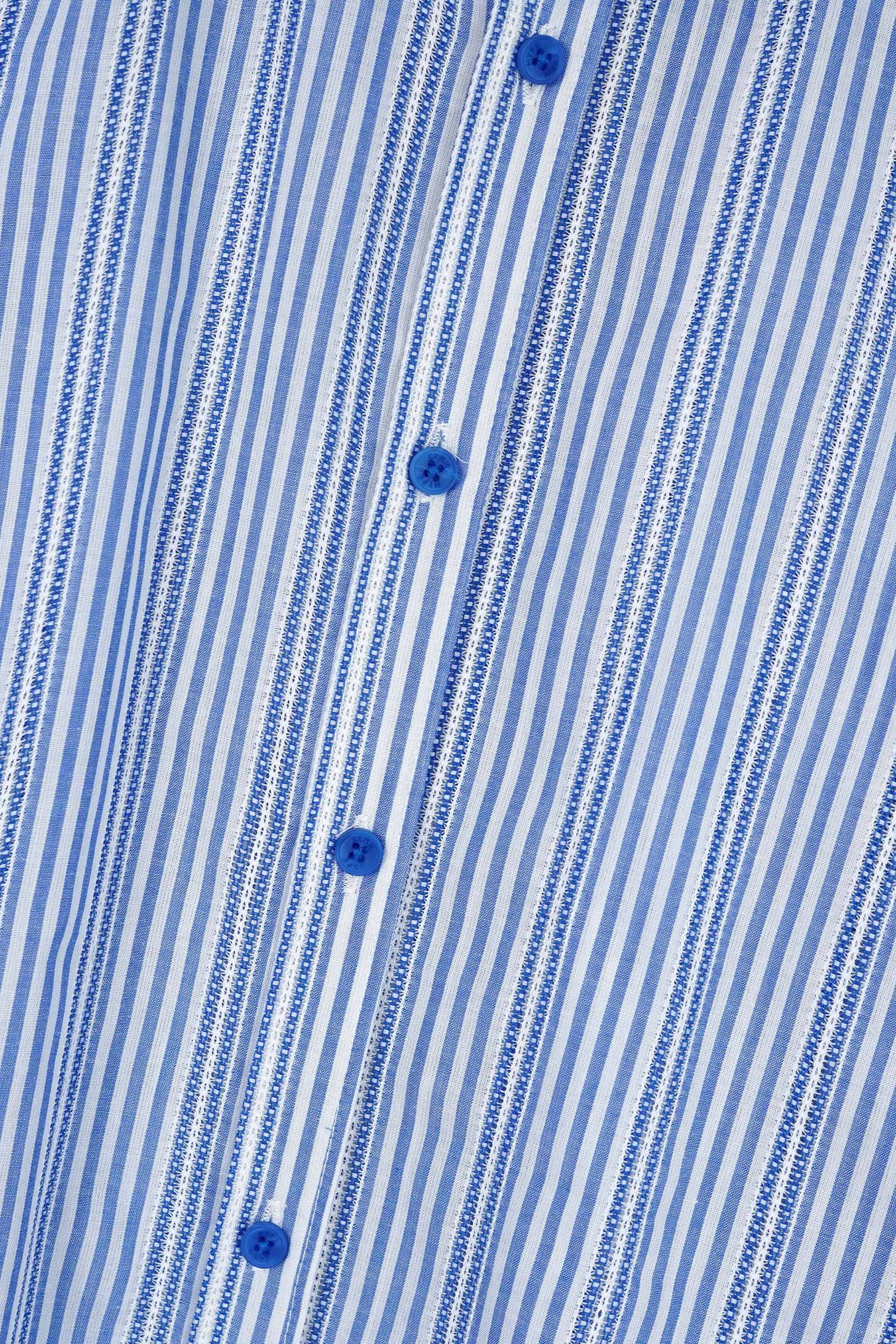 Men Soft Cotton Striped Casual Shirt 002494