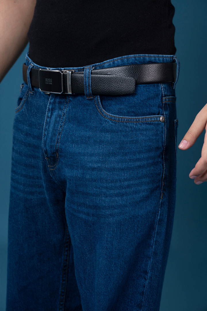 Indigo Blue Straight Fit Jeans