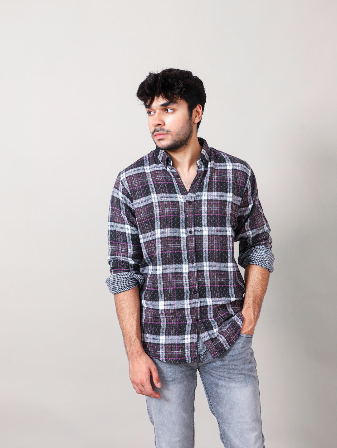 DOUBLE SIDE CHECKERED SHIRT