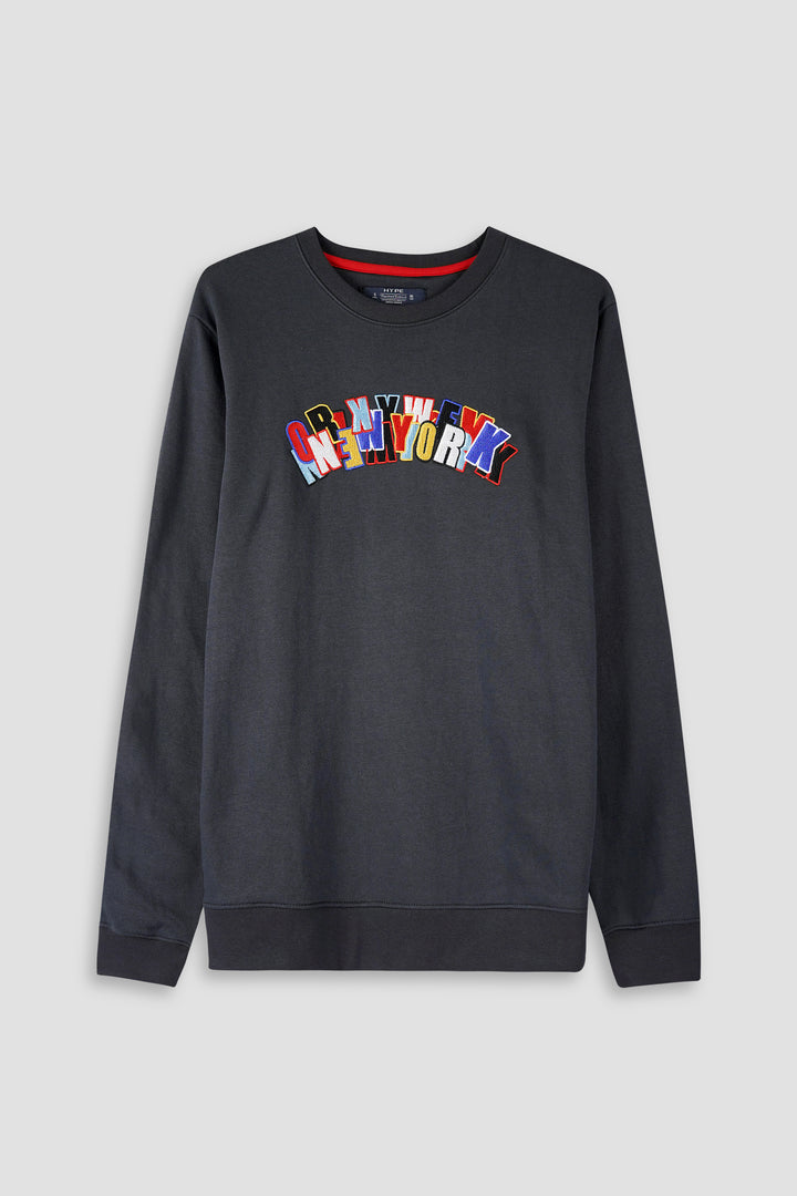 Embroidered Fleece Sweatshirt