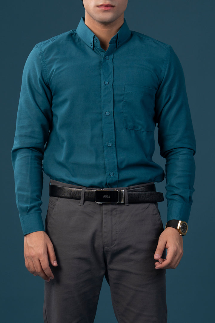 Teal Oxford Button-Down Shirt