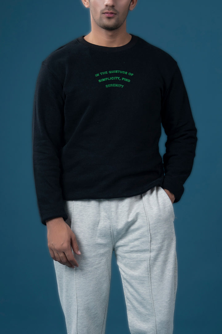 Black Minimal Graphic Sweatshirt