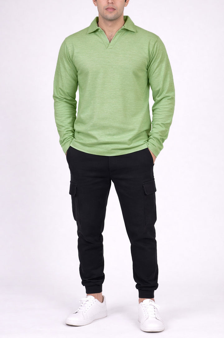 Long Sleeves Polo 002695-GRN