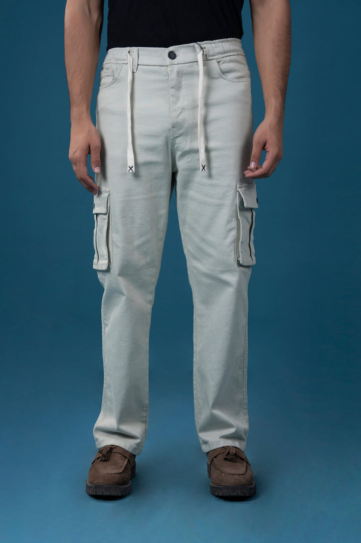 TROUSER CARGO COTTON STRAIGHT FIT