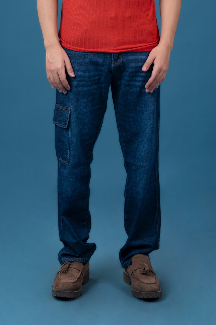 Dark Indigo Cargo Jeans
