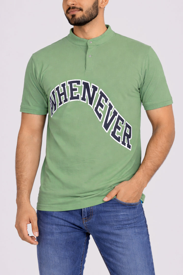 Band Collar ‘WHENEVER’ Polo 002610-GRN