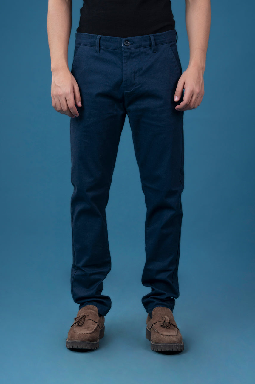 Navy Cotton Chinos