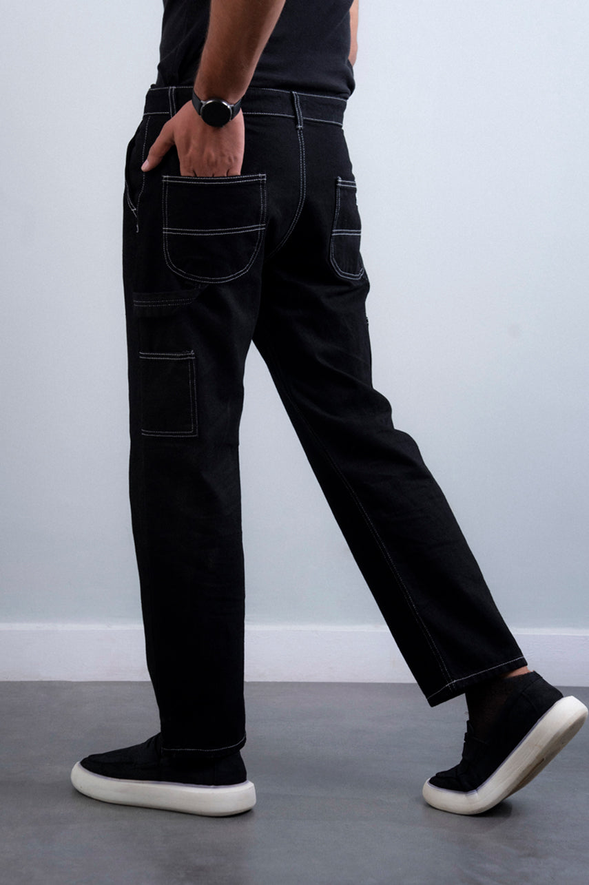 Straight Fit Cargo Jeans