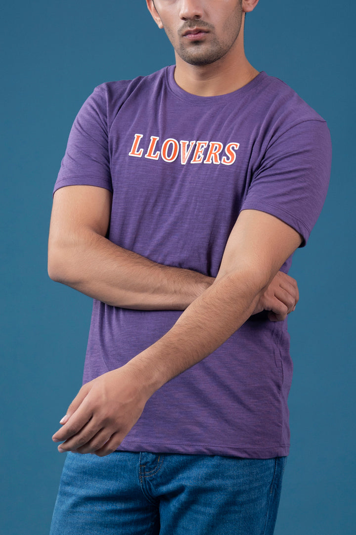 Slub Jersey Printed T-Shirt