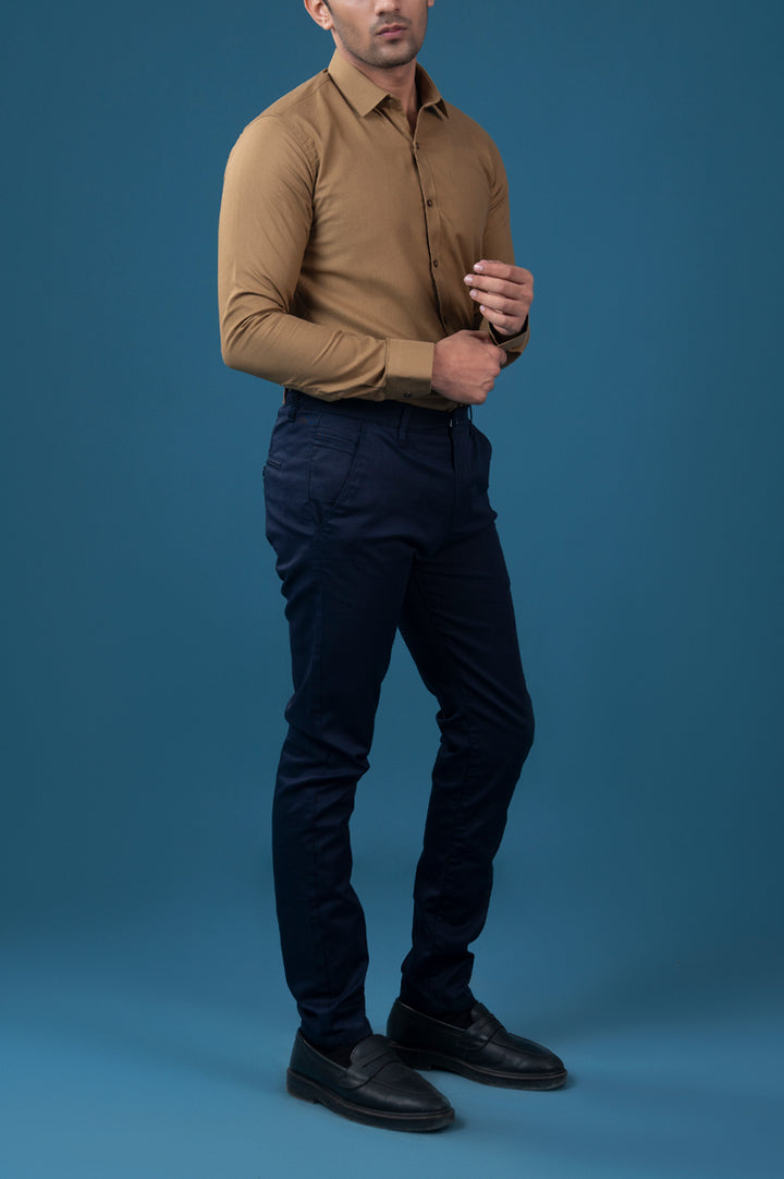 Camel Brown Semi Formal Shirt