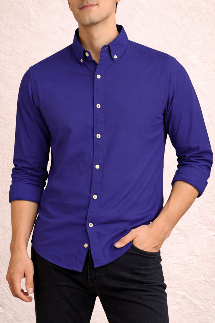 Mens Soft Cotton Casual Shirt 002547-DBL
