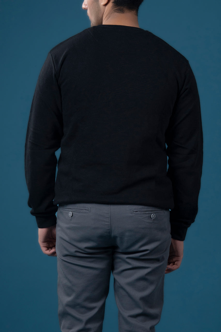 Black Minimal Graphic Sweatshirt