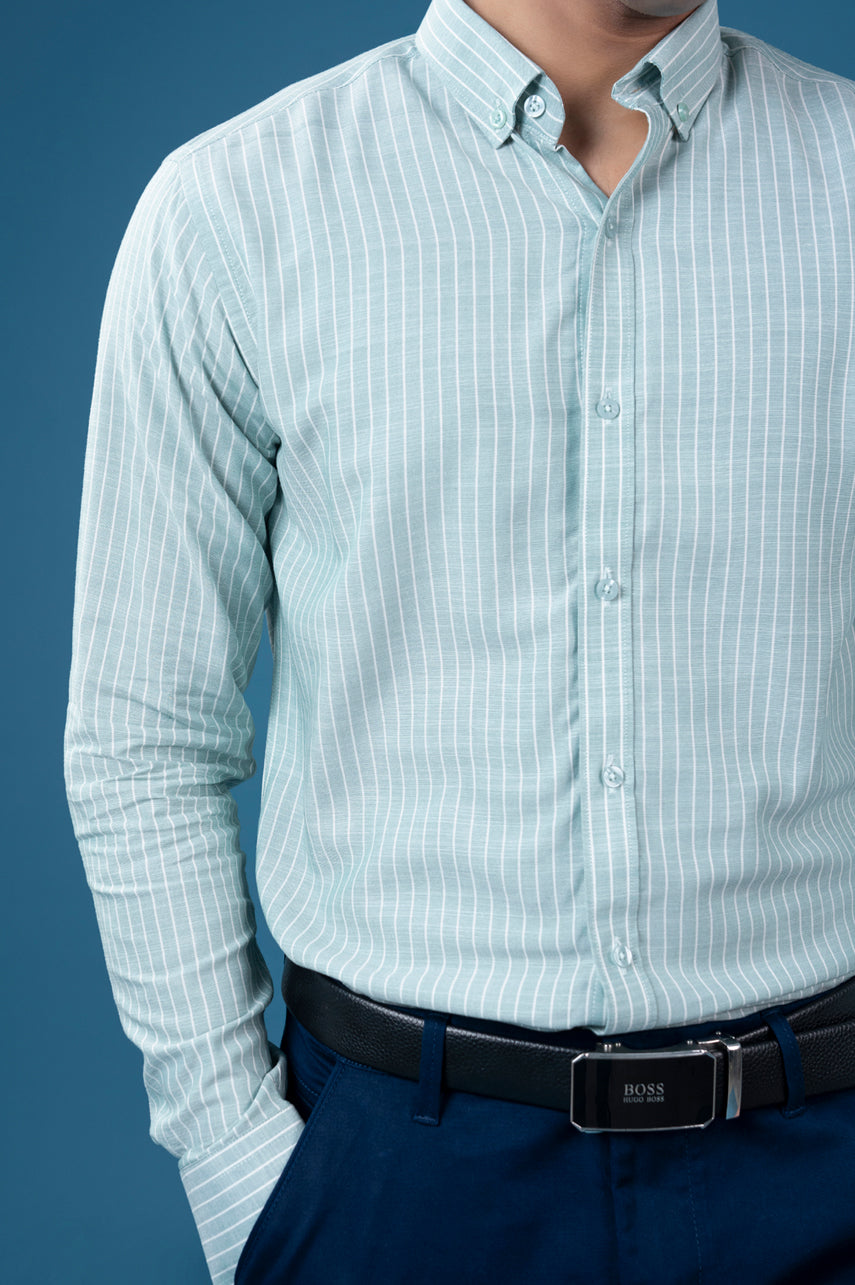 Mintline Stripe Semi Formal Shirt