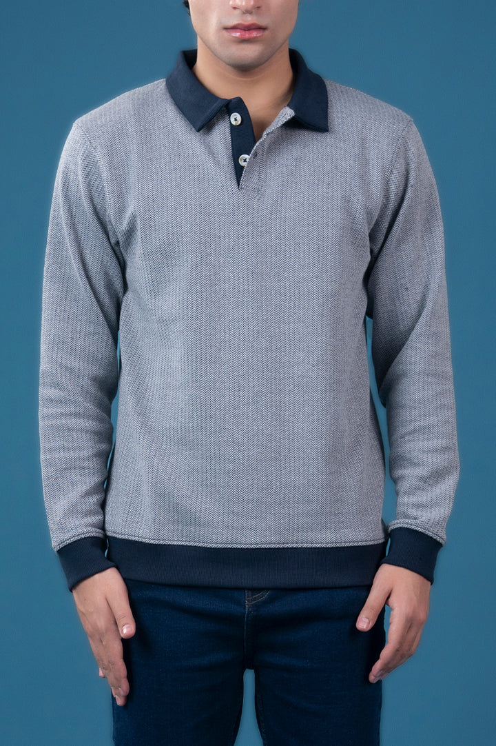 Full Sleeves Herringbone Polo