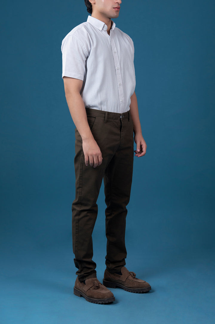 White Striped Short Sleeve Shirt