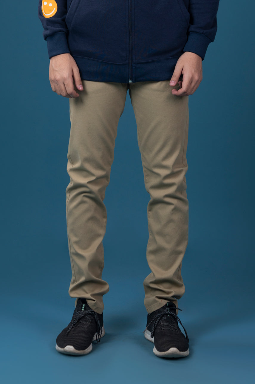 Sand Beige Cotton Chinos