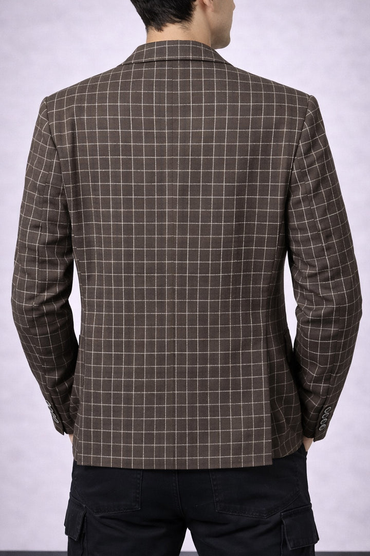 Checkered Woolen Blazer 002195-CFE