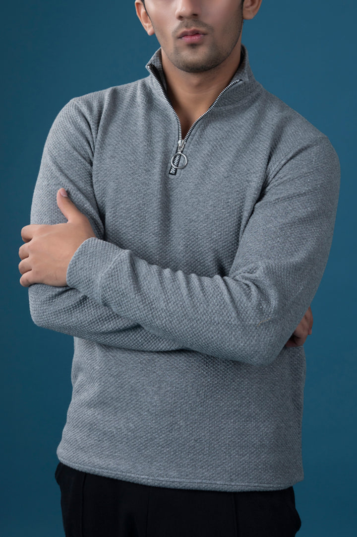 Ash Mock Neck Zipper