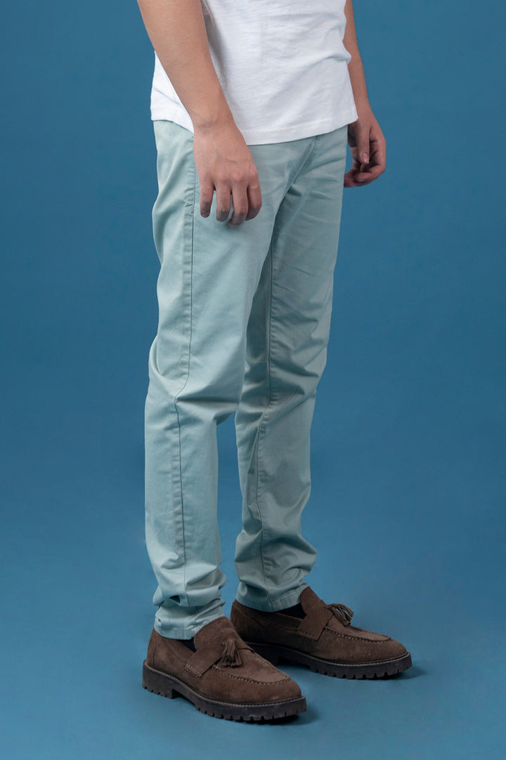 Mint Green Cotton Chinos