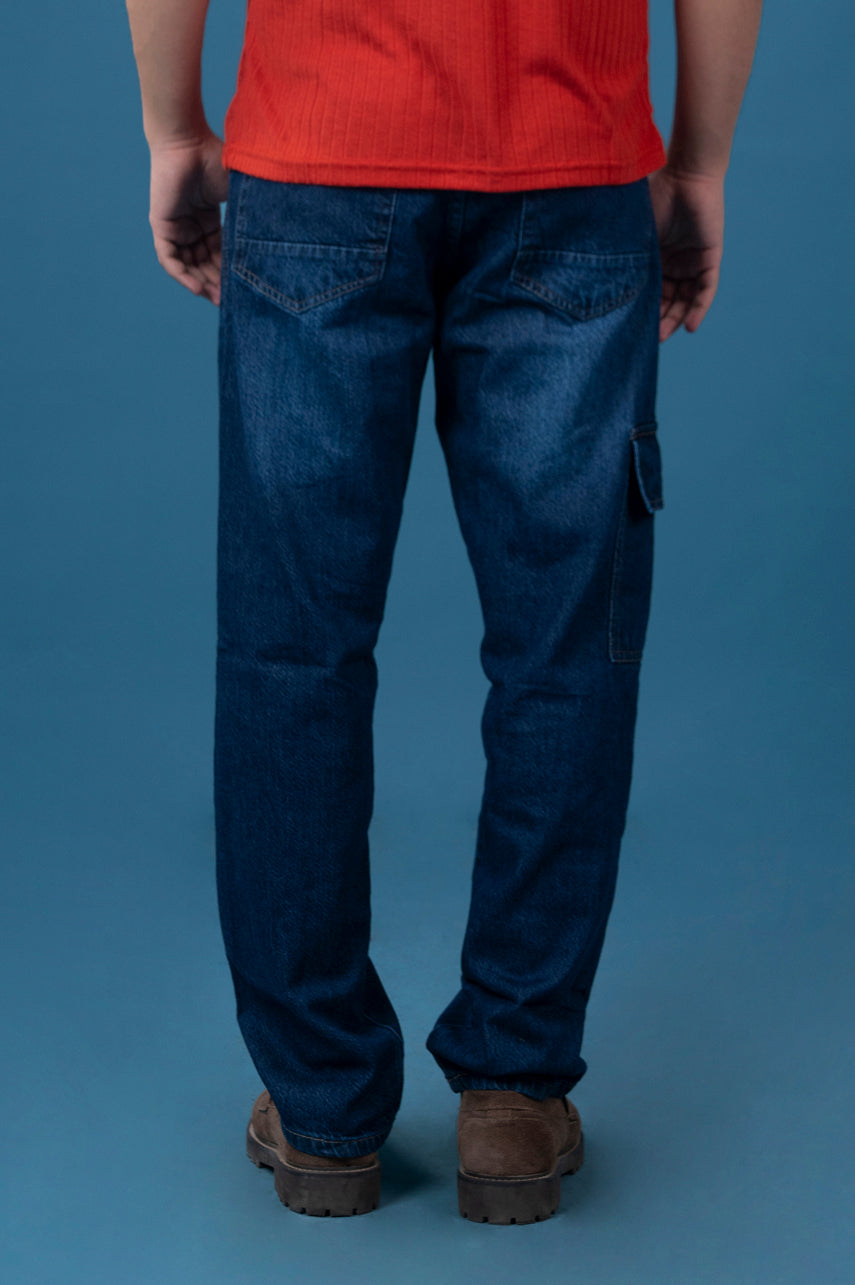 Dark Indigo Cargo Jeans