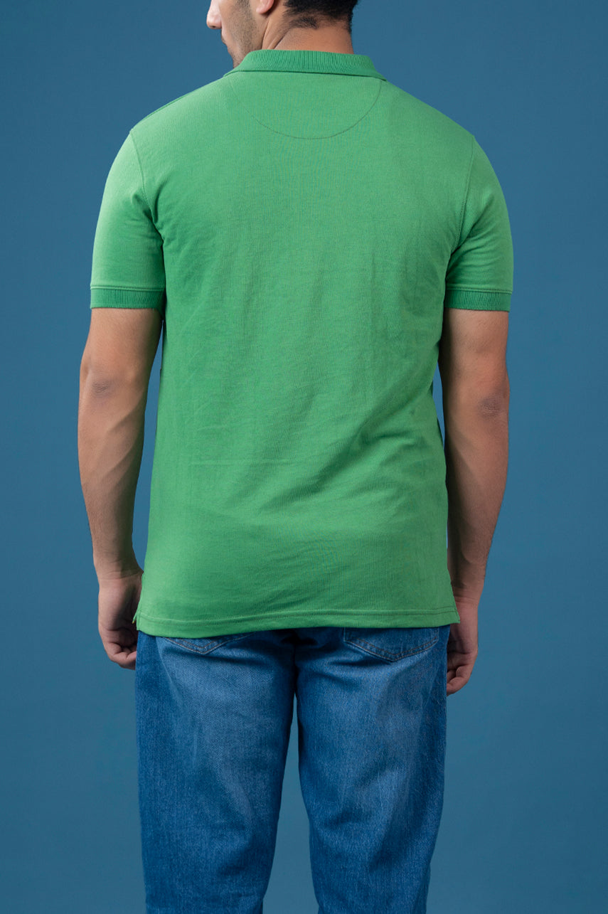 Panel Pique Polo Shirt