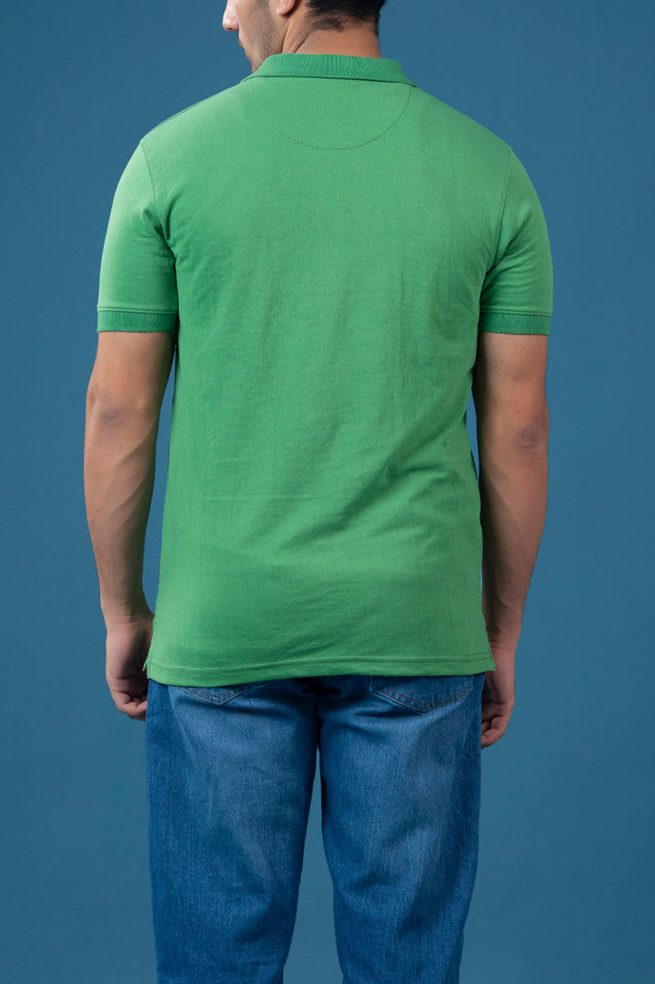 Panel Pique Polo Shirt