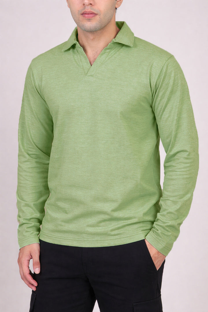 Long Sleeves Polo 002695-GRN