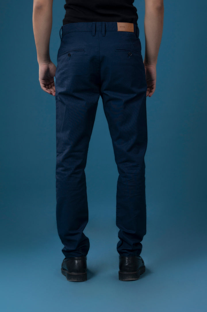 Navy Blue Cotton Chinos