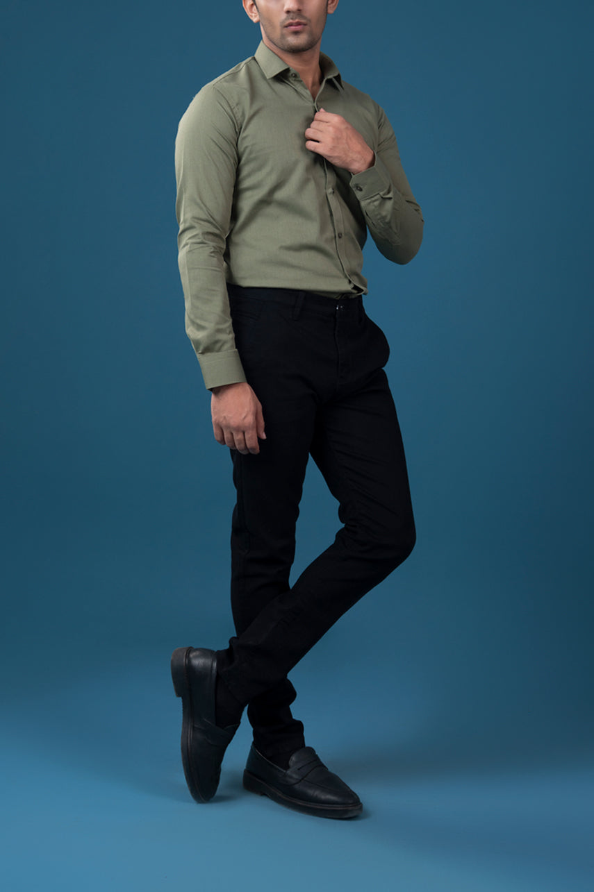 Olive Core Semi Formal Shirt