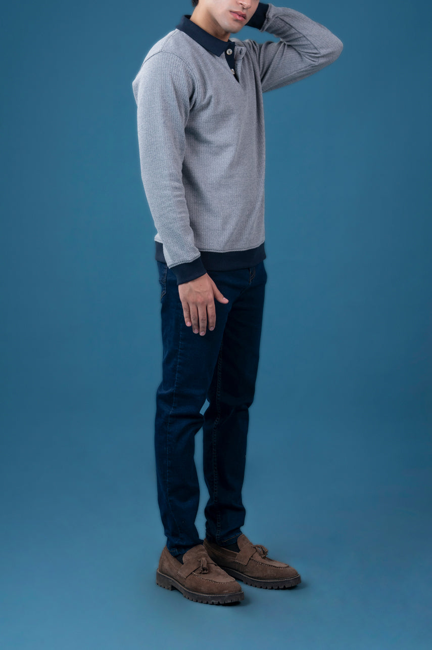 Full Sleeves Herringbone Polo