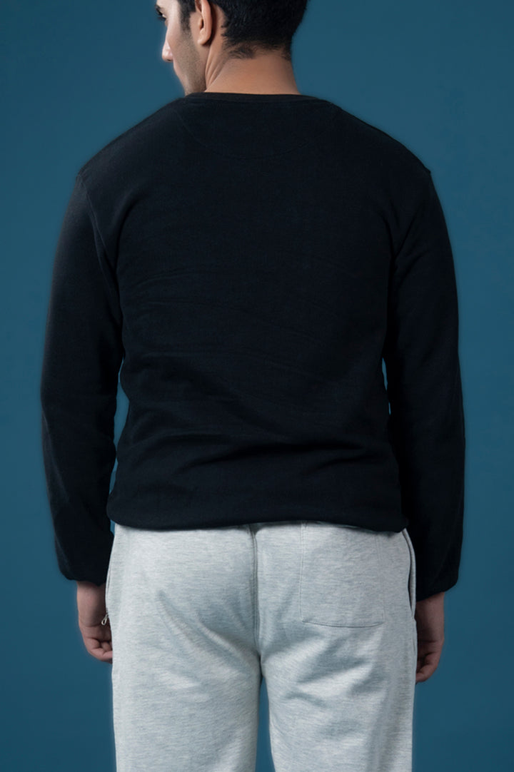 Black Minimal Graphic Sweatshirt