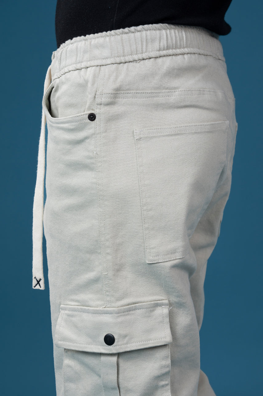 TROUSER CARGO COTTON STRAIGHT FIT