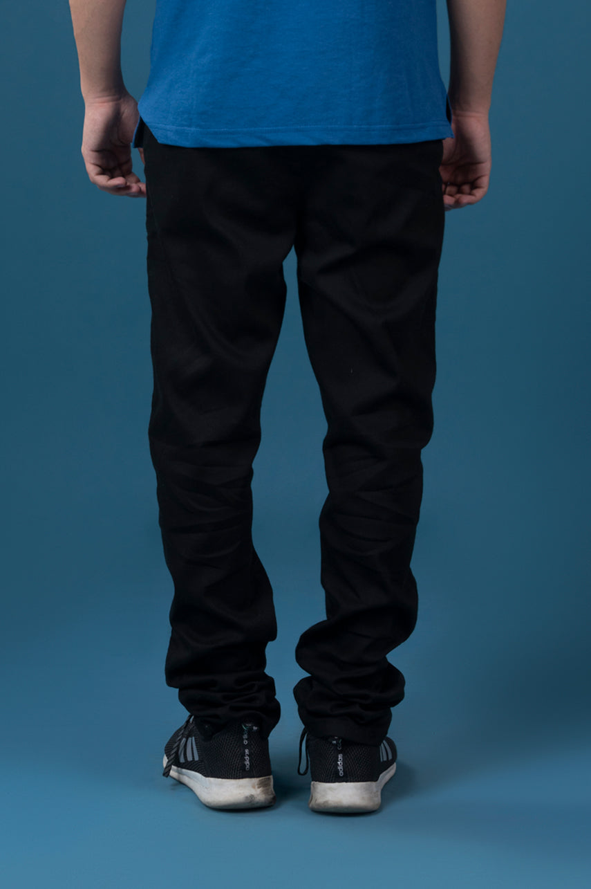 Black Cotton Jogger Pants