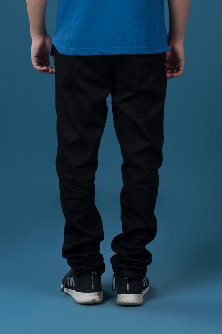 Black Cotton Jogger Pants