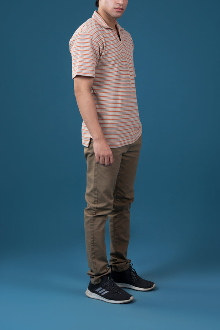 Yarn Dyed Thermal Polo