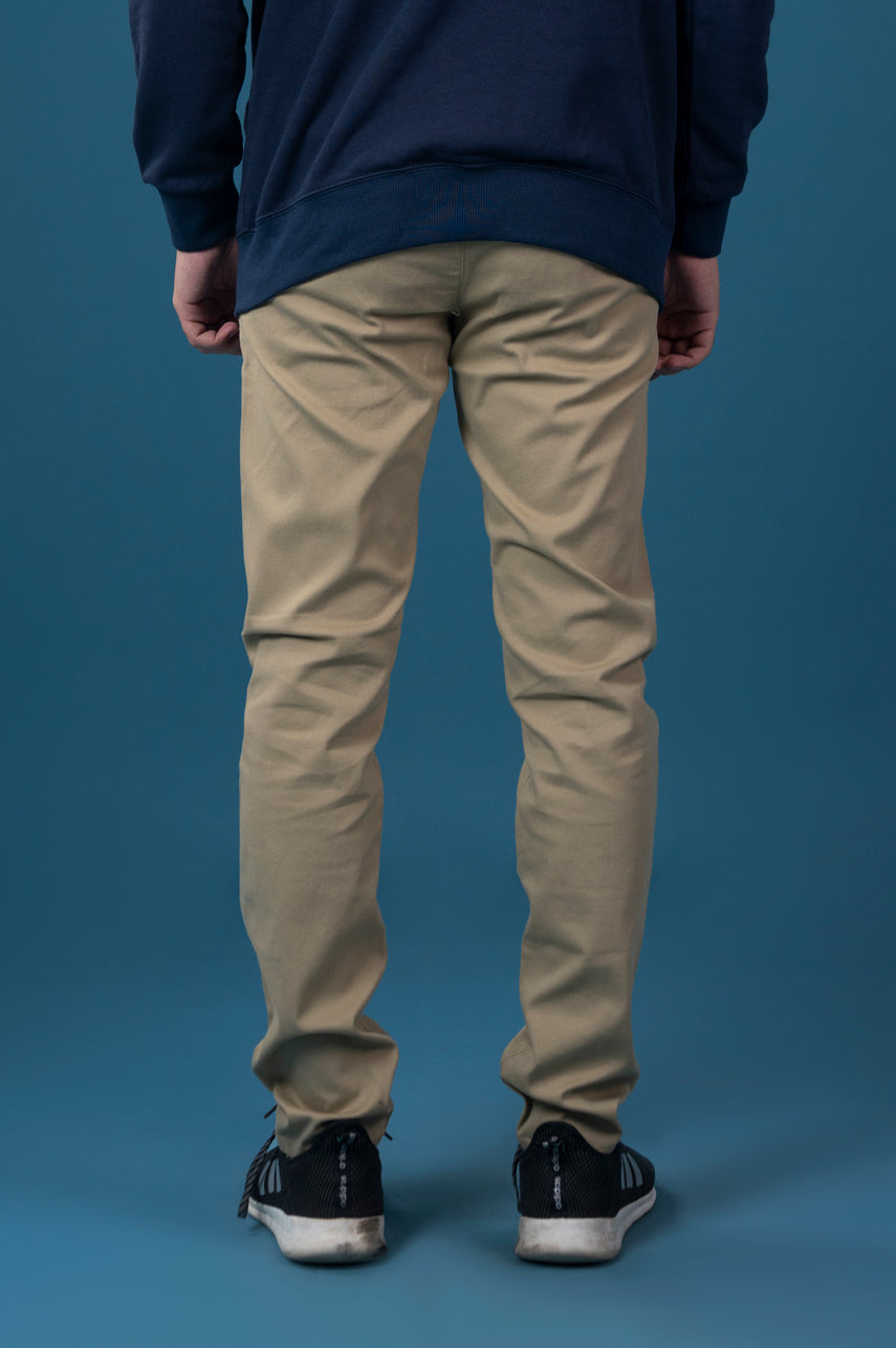 Sand Beige Cotton Chinos