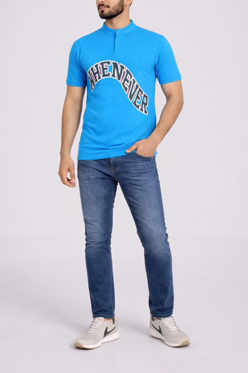 Band Collar ‘WHENEVER’ Polo 002610-BLU