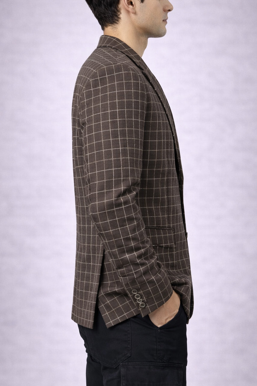 Checkered Woolen Blazer 002195-CFE