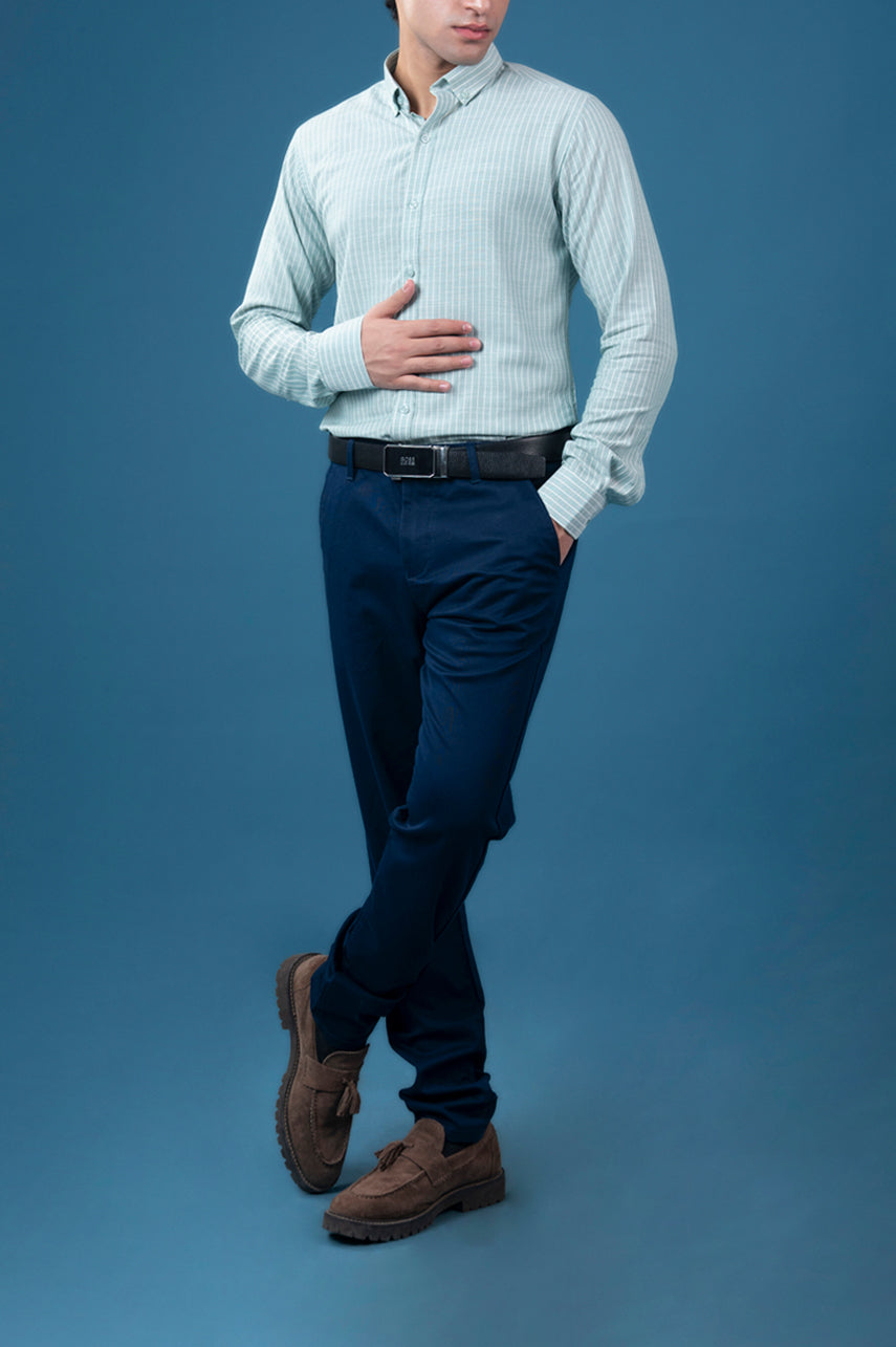 Mintline Stripe Semi Formal Shirt
