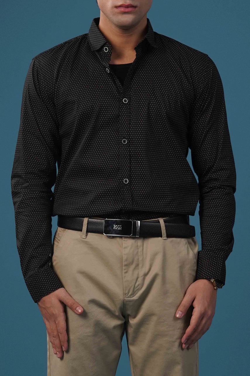 Black Micro Dot Shirt