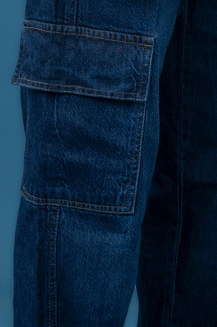 Dark Indigo Cargo Jeans